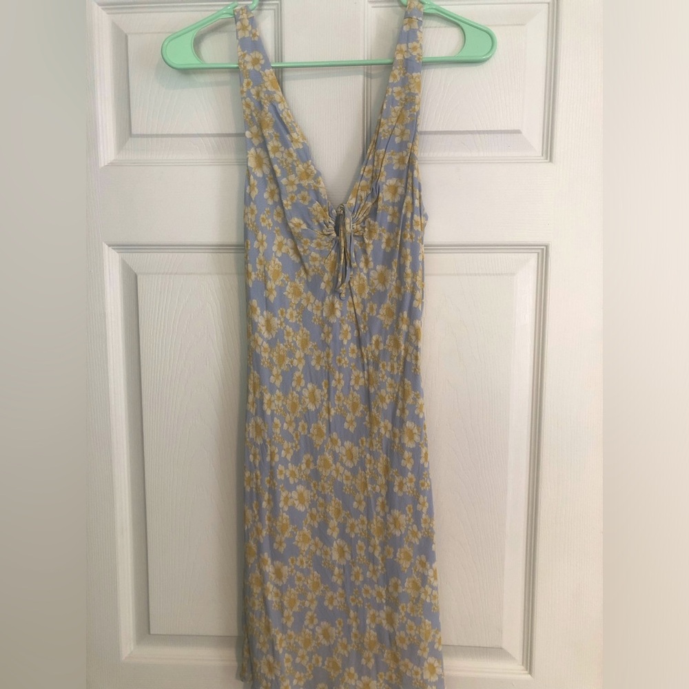Sophie Rue blue/yellow floral mini dress